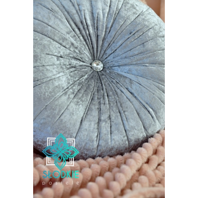 Grey glam poduszka dekoracyjna okrągła z cyrkonią Słodkie Pastele - 2