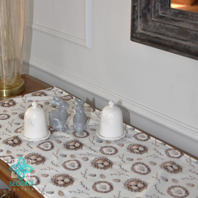 Wielkanocny Ogród bieżnik dekoracyjny na stół Słodkie Pastele - 4