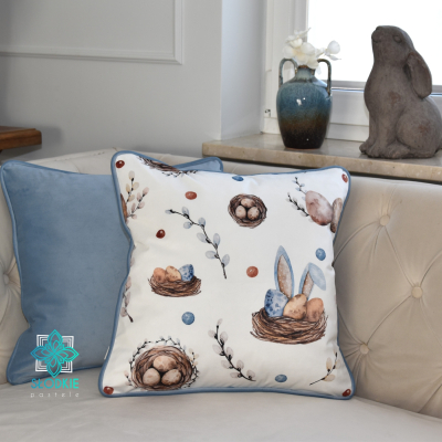Wielkanocny Zając poszewka dekoracyjna z wypustką Słodkie Pastele - 5