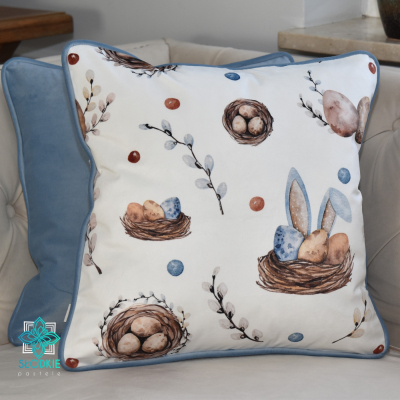 Wielkanocny Zając poszewka dekoracyjna z wypustką Słodkie Pastele - 1