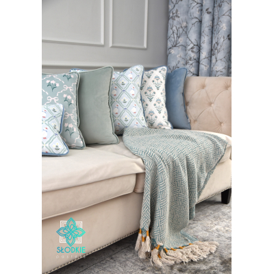 Poszewka dekoracyjna Goose mint & blue  - 4