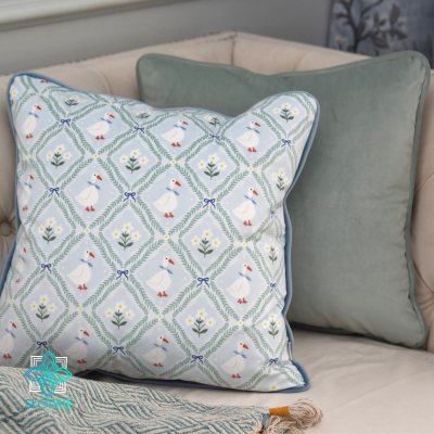 Poszewka dekoracyjna Goose mint & blue  - 2