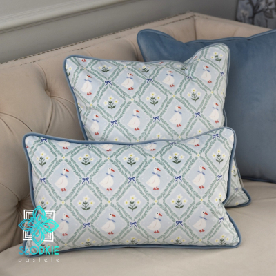 Poszewka dekoracyjna Goose mint & blue II  - 1