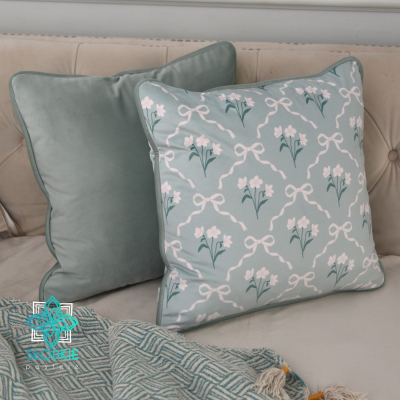 Miętowy ogród poszewka dekoracyjna z wypustką  - 3