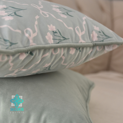 Miętowy ogród poszewka dekoracyjna z wypustką  - 4