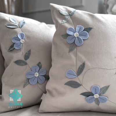 Kwiaty 3d poszewka dekoracyjna  - 3