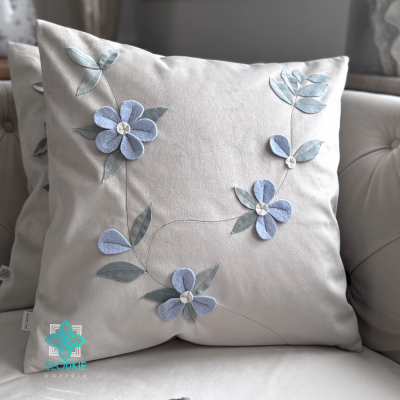 Kwiaty 3d poszewka dekoracyjna  - 2