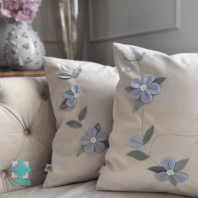 Kwiaty 3d poszewka dekoracyjna  - 1