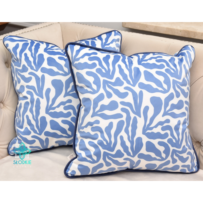 Coral Blue poszewka dekoracyjna z wypustką  - 1