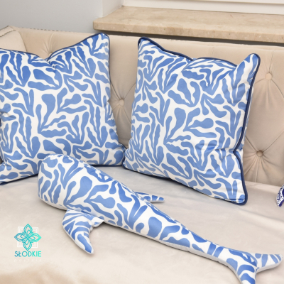 Coral Blue poszewka dekoracyjna z wypustką  - 5