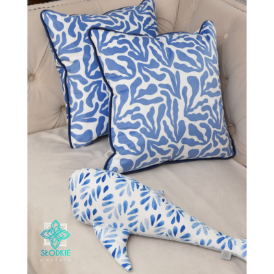 Coral Blue poszewka dekoracyjna z wypustką  - 3