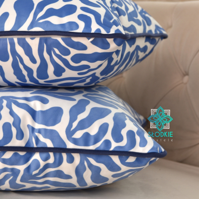 Coral Blue poszewka dekoracyjna z wypustką  - 7