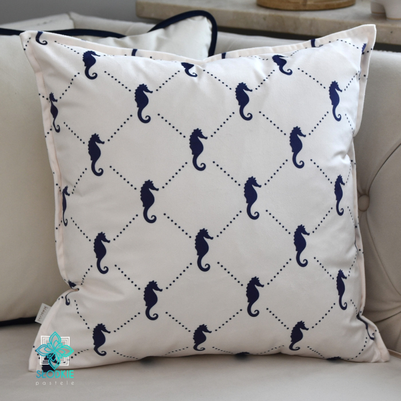 Navy Seahorse poszewka dekoracyjna Słodkie Pastele - 7