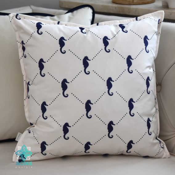 Navy Seahorse poszewka dekoracyjna Słodkie Pastele - 7