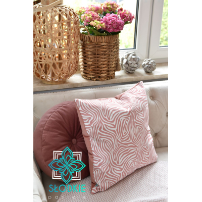Zebre Rose poduszka dekoracyjna kwadratowa Słodkie Pastele - 5