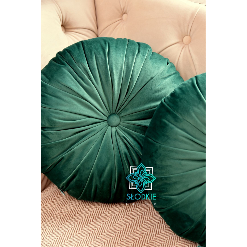 Belle poduszka dekoracyjna okrągła z guzkiem Słodkie Pastele - 1