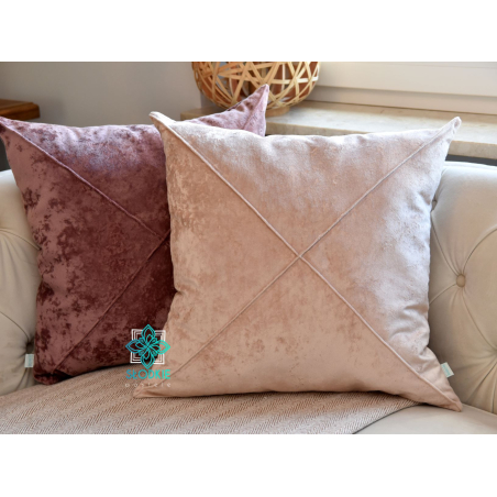 Eureka I poduszka dekoracyjna kwadratowa z gustownym przeszyciem Słodkie Pastele - 1